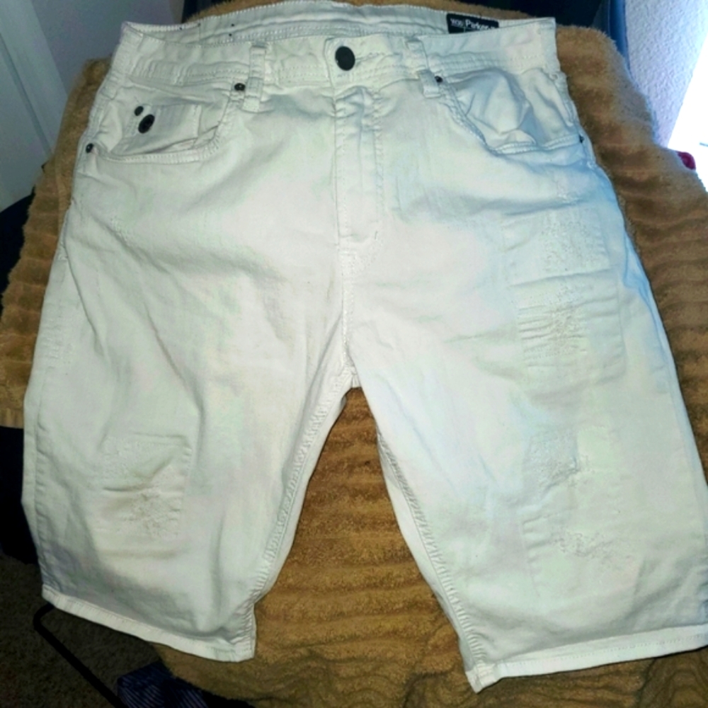 David Bitton slim stretch shorts
